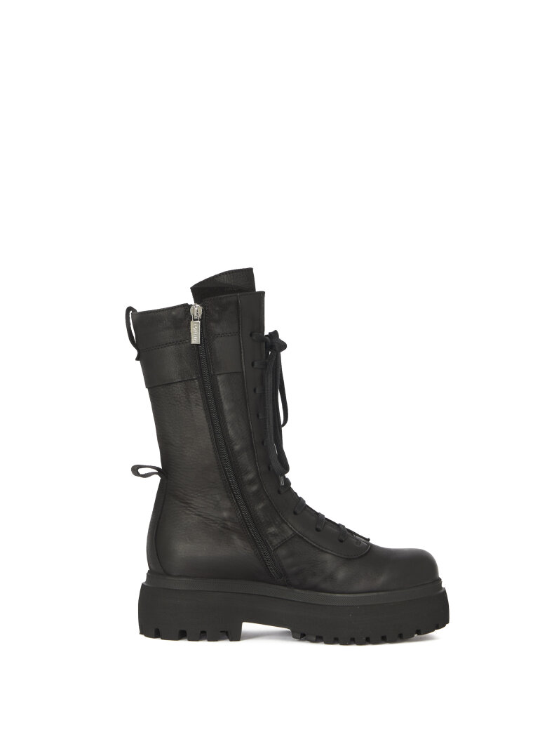 Lofina - Mid-length boot with zip and laces