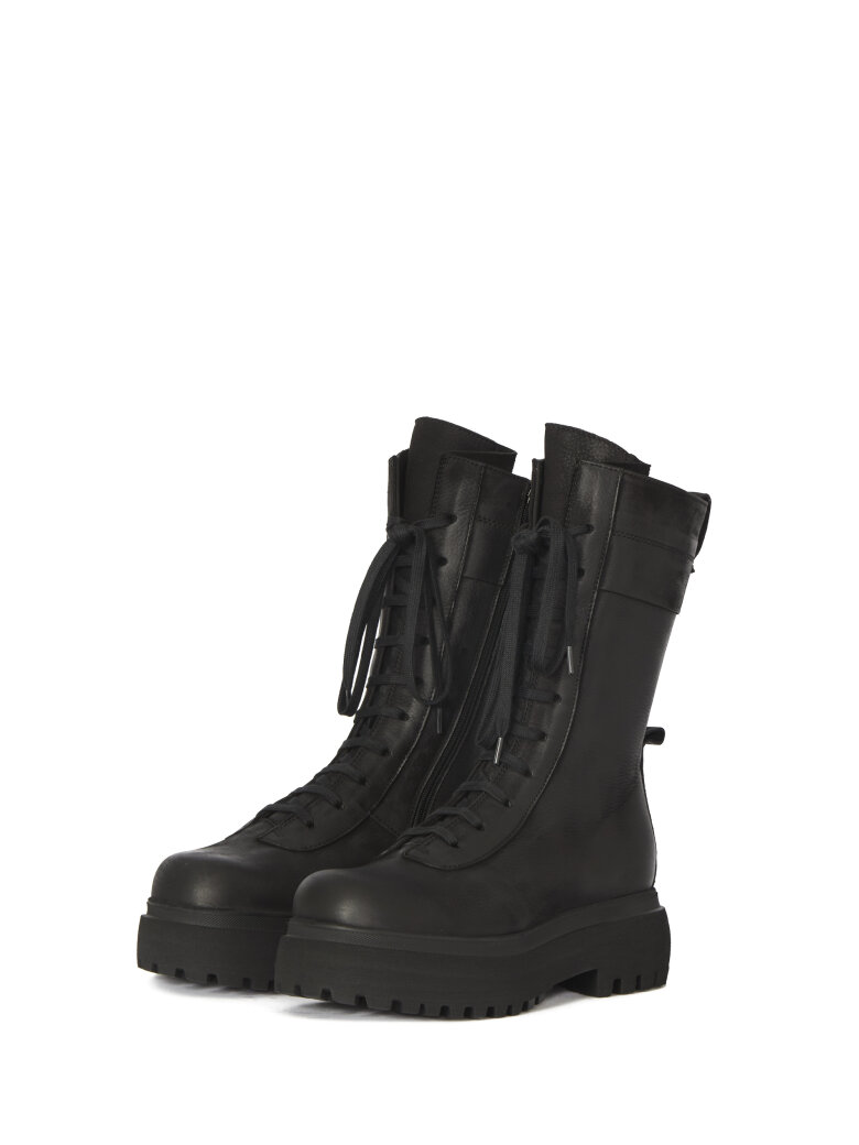 Lofina - Mid-length boot with zip and laces