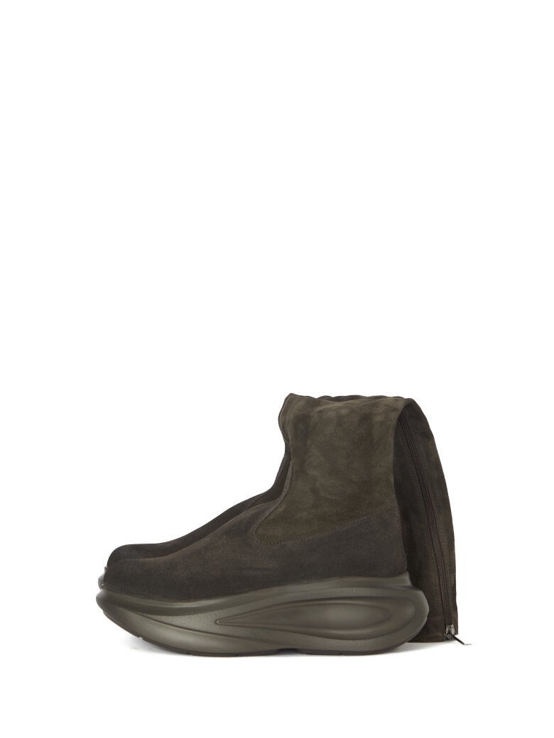 Lofina - Long suede stretch boot with zip