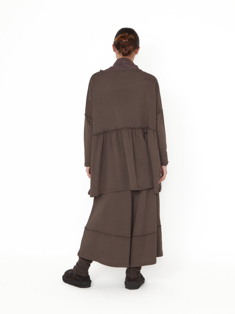 Sort Aarhus - Oversize bluse med peplum