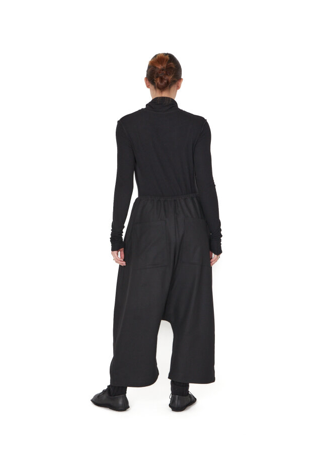 Sort Aarhus - Baggy pants with elasticated waistband