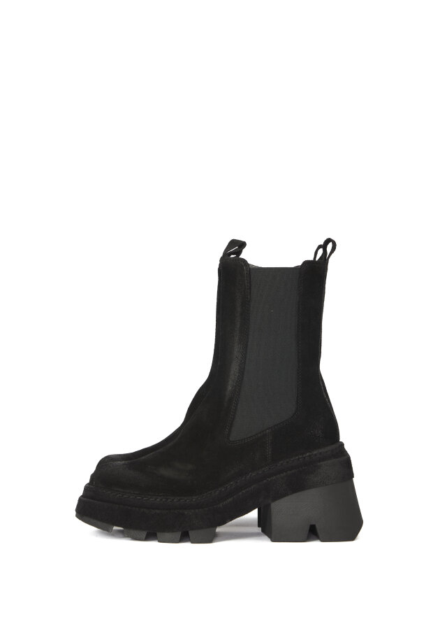 Lofina - Suede boot with zip