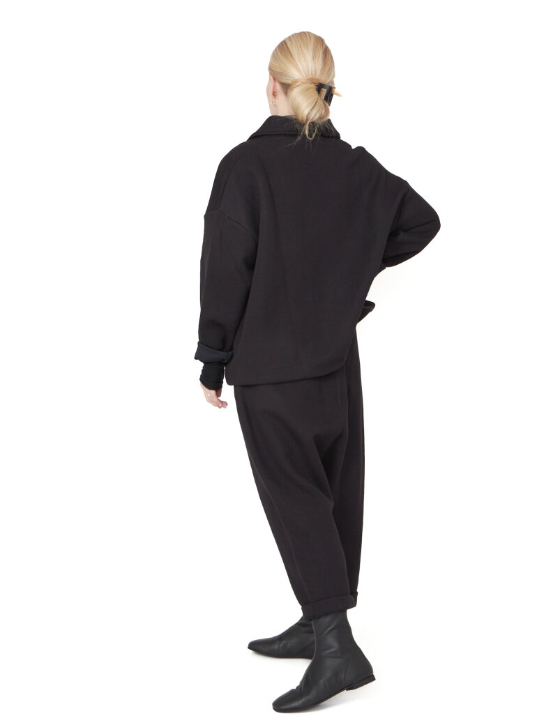 Sort Aarhus - Oversize cardigan i neopren