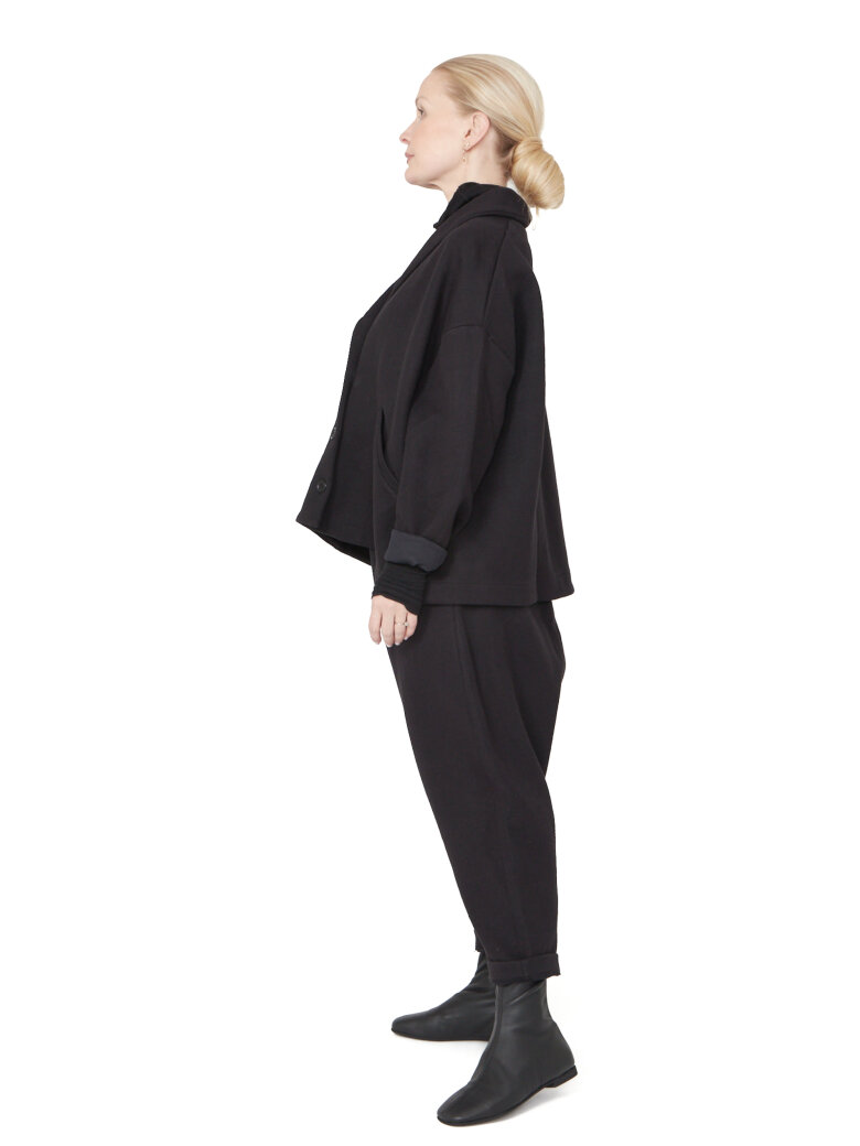 Sort Aarhus - Oversize cardigan i neopren