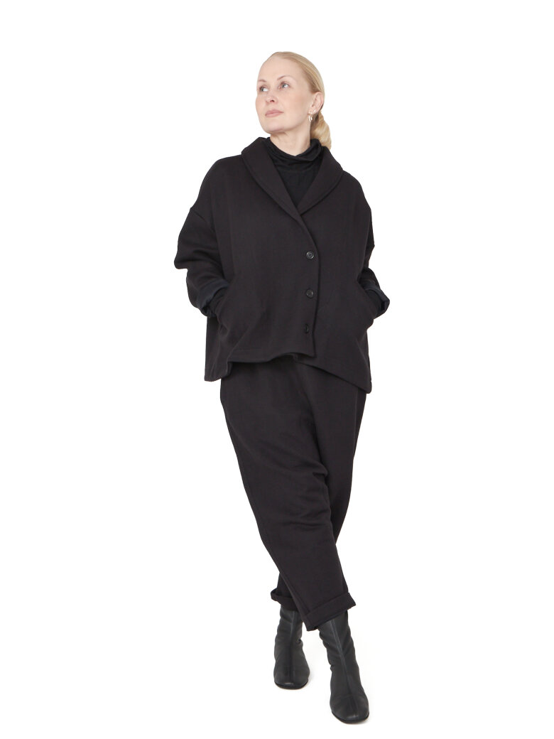 Sort Aarhus - Oversize cardigan i neopren