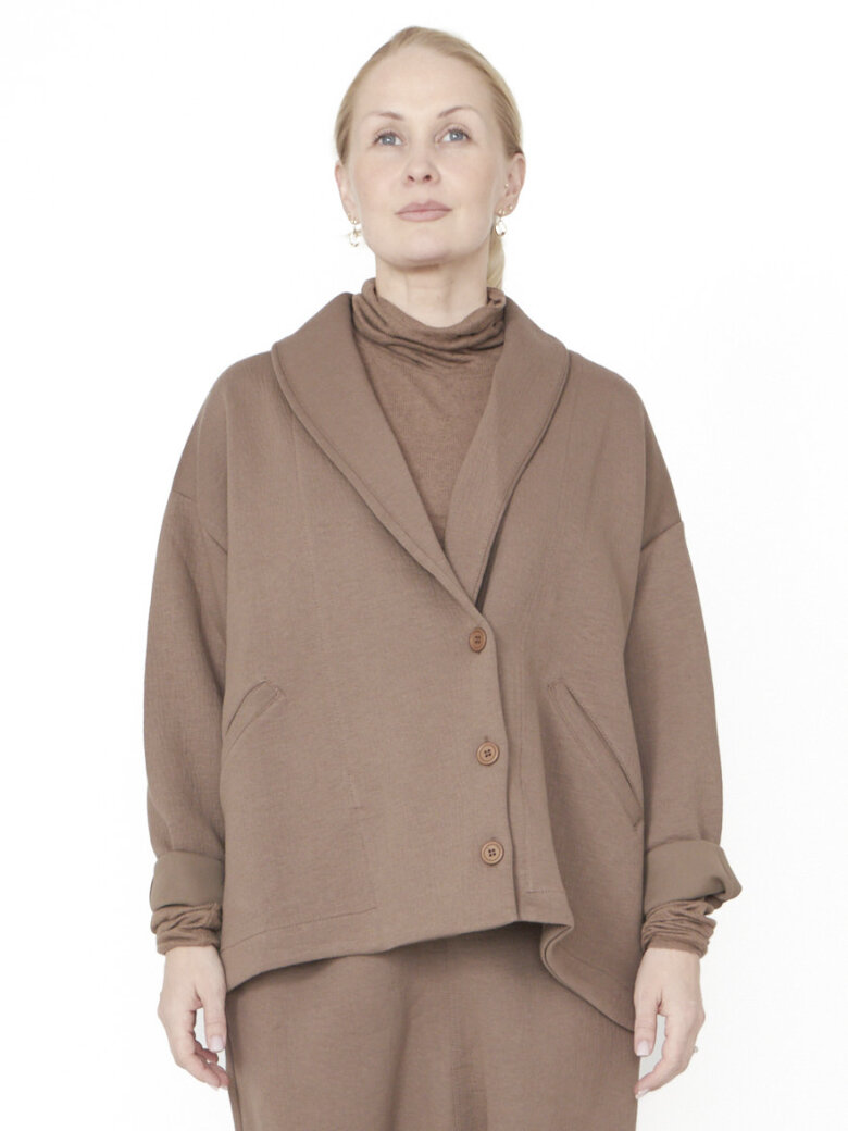 Sort Aarhus - Oversize cardigan i neopren