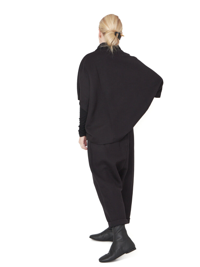 Sort Aarhus - Oversize vest/cardigan i neopren