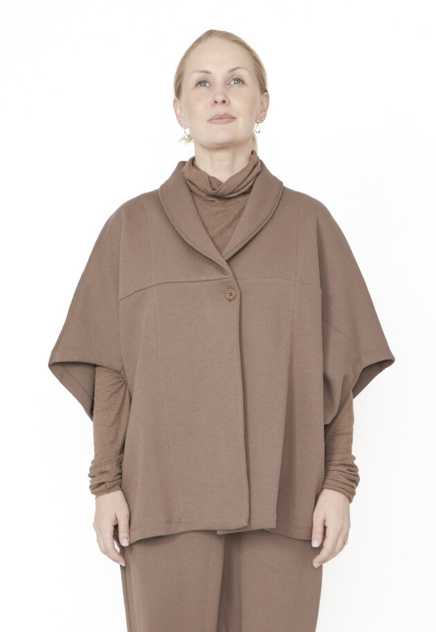 Sort Aarhus - Oversize vest/cardigan i neopren