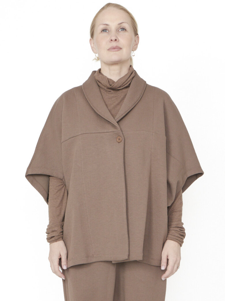 Sort Aarhus - Oversize vest/cardigan i neopren