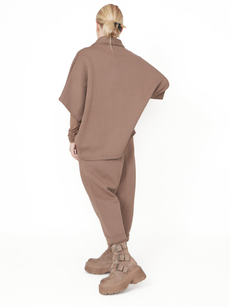 Sort Aarhus - Oversize vest/cardigan i neopren