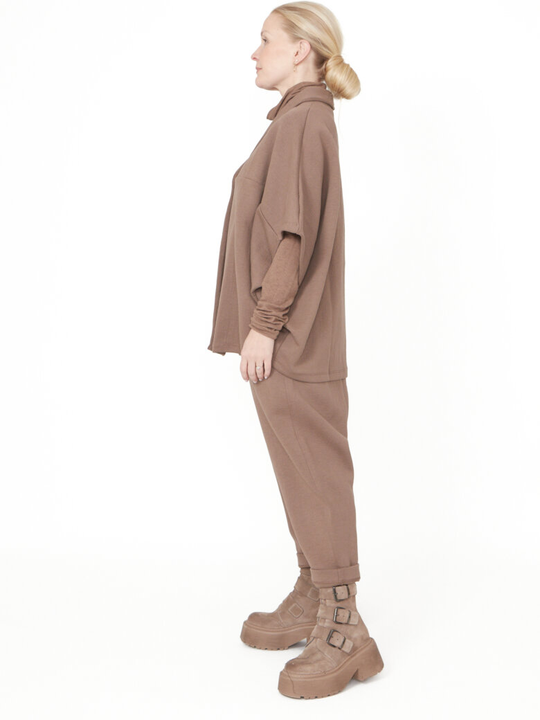 Sort Aarhus - Oversize vest/cardigan i neopren