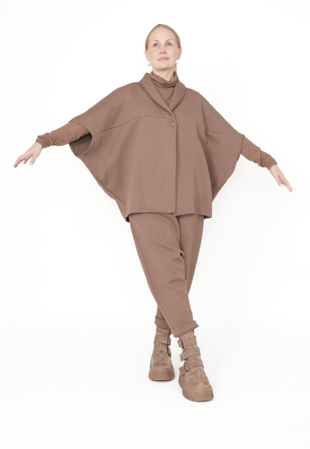 Sort Aarhus - Oversize vest/cardigan i neopren