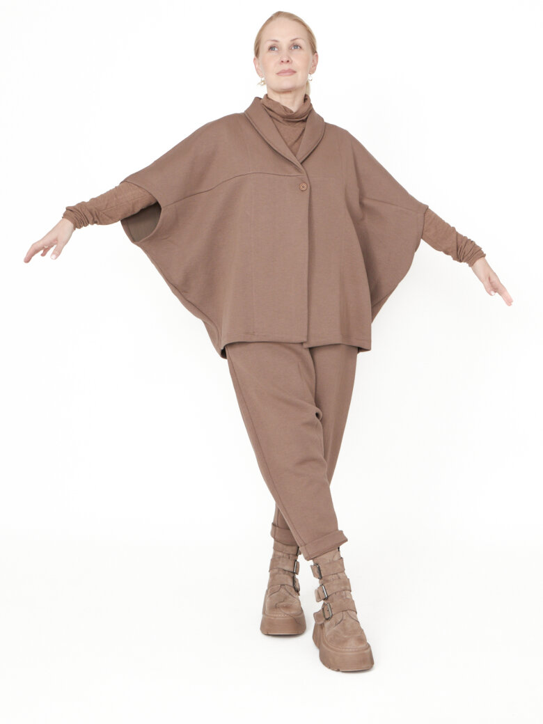 Sort Aarhus - Oversize vest/cardigan i neopren