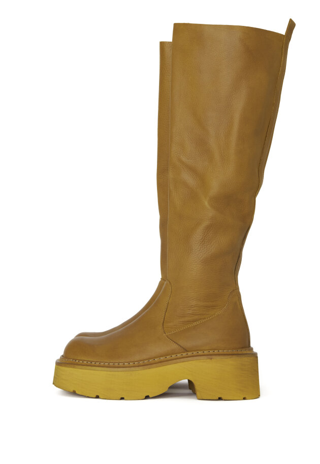 Sort Aarhus - Lang boot with zip and unlined shaft