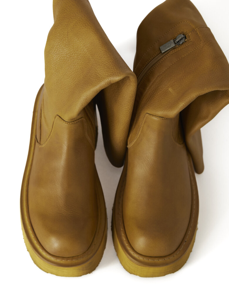 Sort Aarhus - Lang boot with zip and unlined shaft