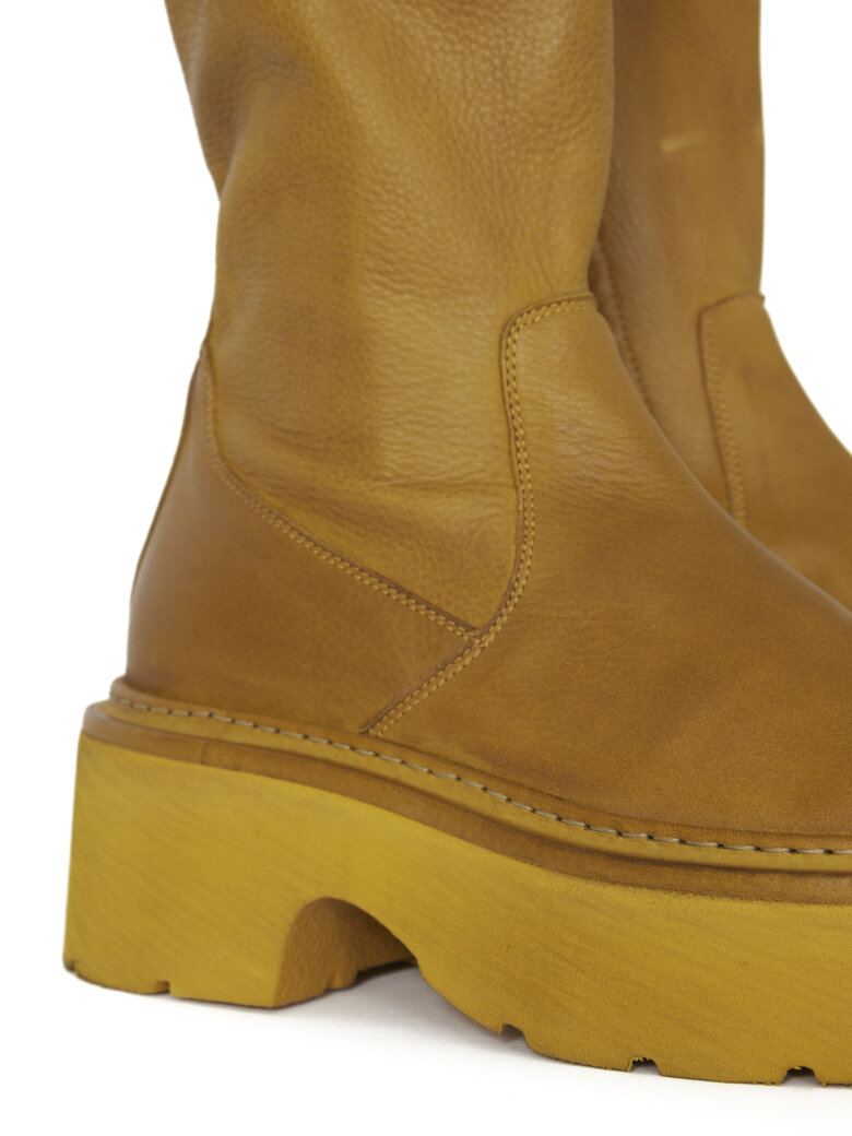Sort Aarhus - Lang boot with zip and unlined shaft
