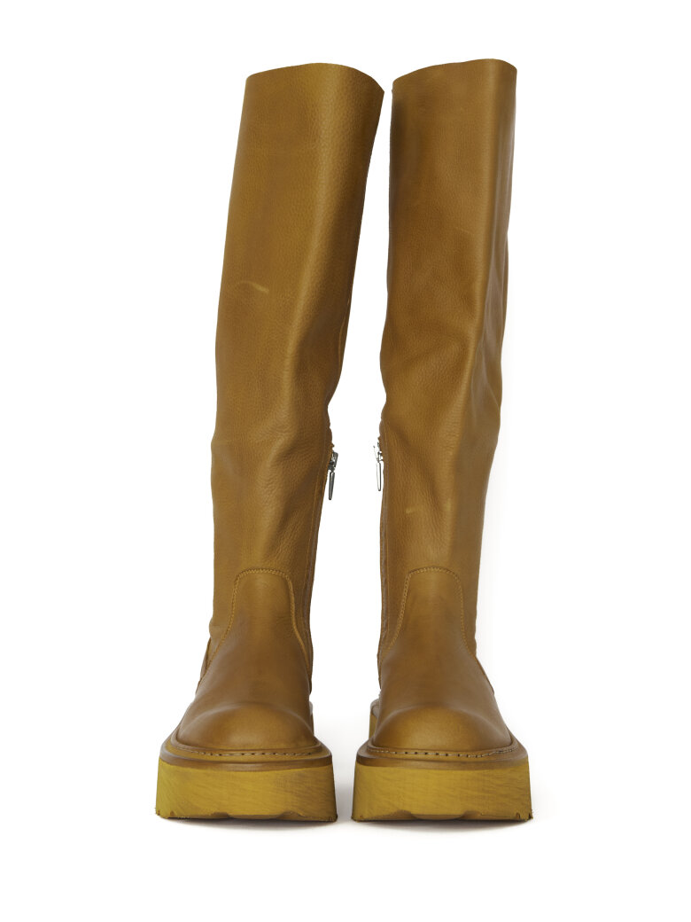 Sort Aarhus - Lang boot with zip and unlined shaft