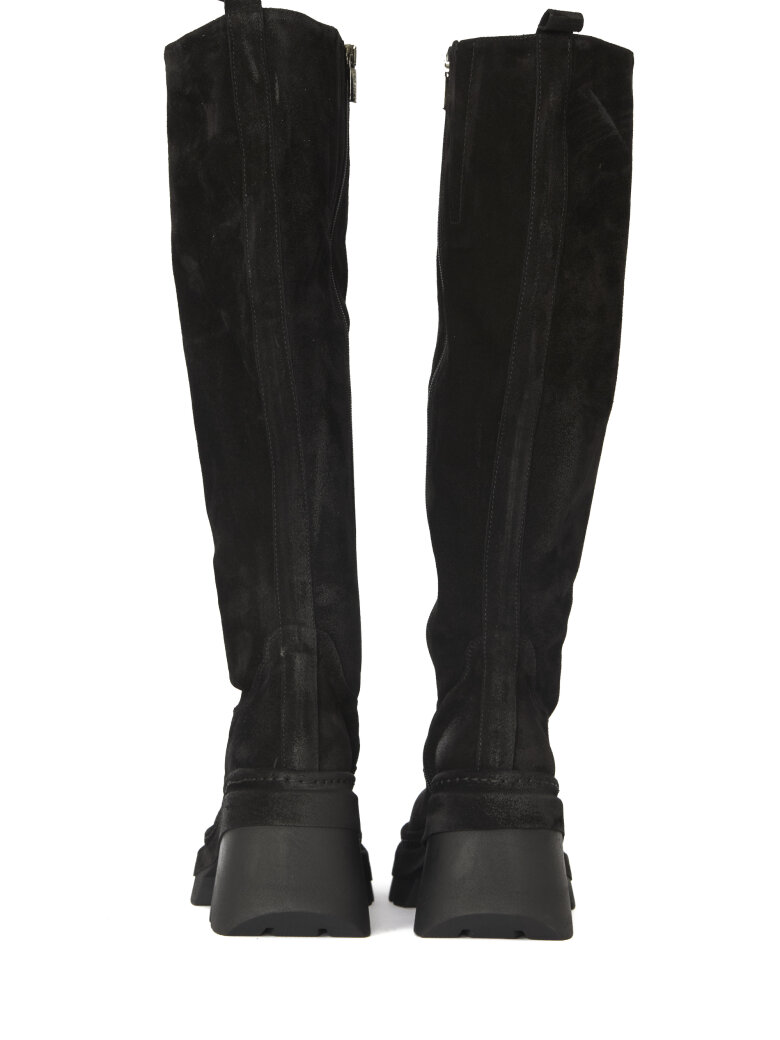 Lofina - Long suede boot with zip