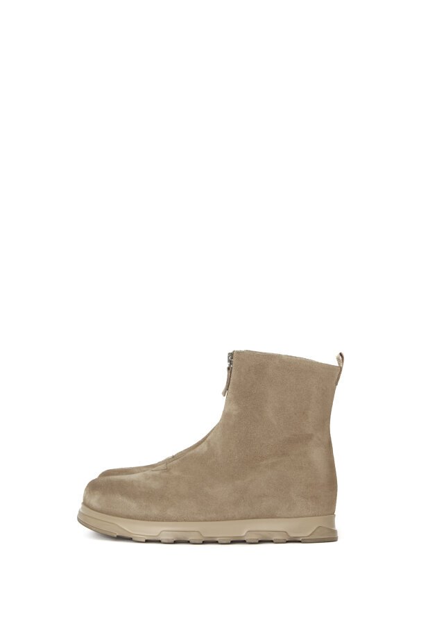 Lofina - Suede boot with front zip